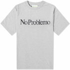 Aries Men's No Problemo T-Shirt in Grey Marl