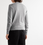 AMI - Logo-Appliquéd Merino Wool Sweater - Gray