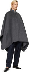 Róhe Gray Double-Faced Wool Pankou Closure Coat