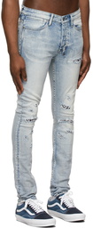 Ksubi Blue Van Winkle Fire Patch Jeans