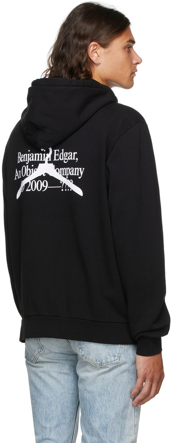 Benjamin Edgar Black Hanger Logo Hoodie