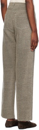 UMBER POSTPAST Brown Recycled Hairy Wool Trousers