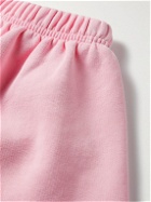 ERL - Tapered Cotton-Blend Jersey Sweatpants - Pink