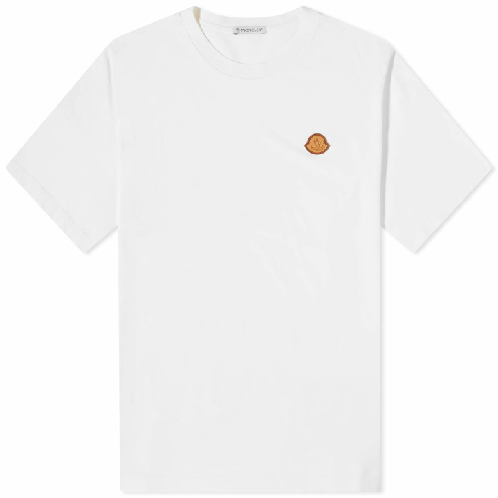 Photo: Moncler Men's Leather Patch T-Shirt in White