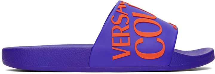 Photo: Versace Jeans Couture Blue Fondo Slides