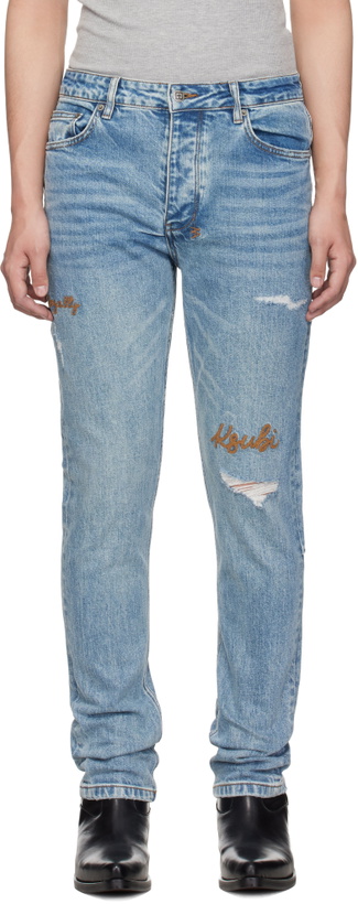 Photo: Ksubi Blue Chitch Public Repair Skribed Jeans