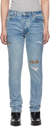 Ksubi Blue Chitch Public Repair Skribed Jeans