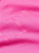 Valentino - Logo-Print Cotton-Blend Jersey Hoodie - Pink