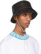 Fendi Black FF Fish-Eye Bucket Hat