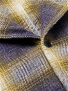Remi Relief - Jazz Nep Checked Cotton-Blend Flannel Shirt - Purple