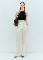 Max Mara Pinstriped Canvas Pants