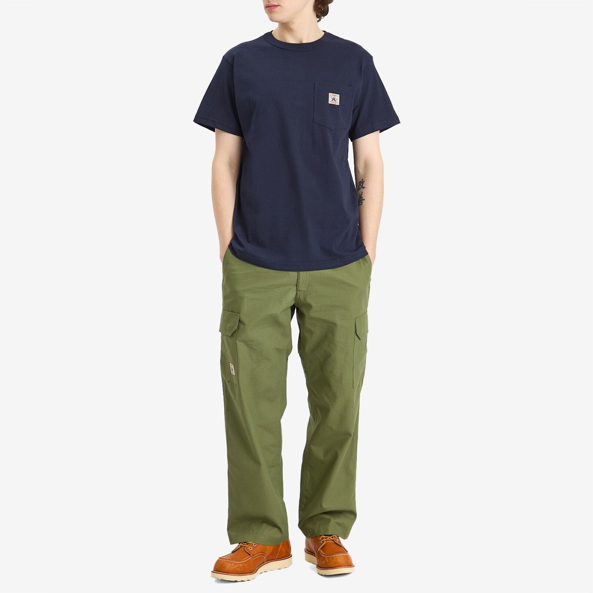 Randy's Garments Men's Logo Pocket T-Shirt in Navy