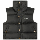 XOXOGOODBOY Women's Gold Button Padded Vest in Black