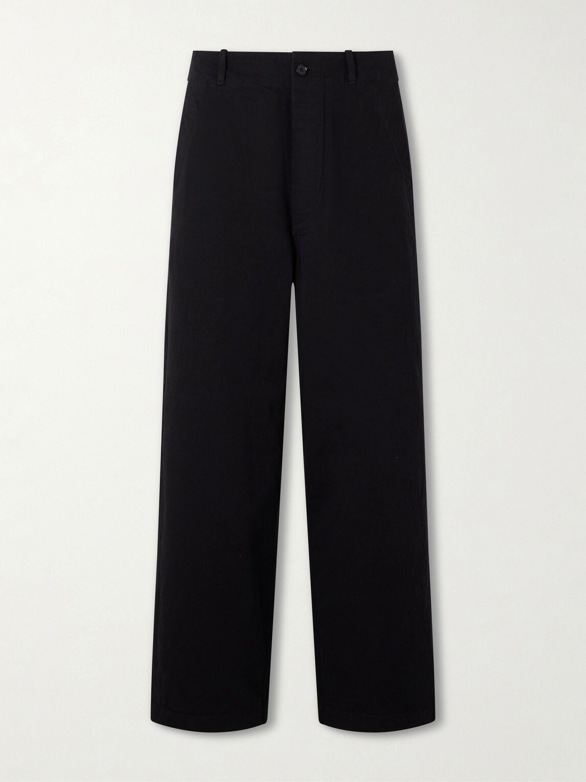 Kaptain Sunshine - Wide-Leg Cotton-Drill Trousers - Black