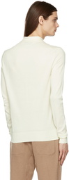 TOM FORD Off-White Silk Long Sleeve Polo