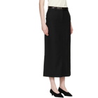 TOTEME Black Low-Waist Straight Maxi Skirt