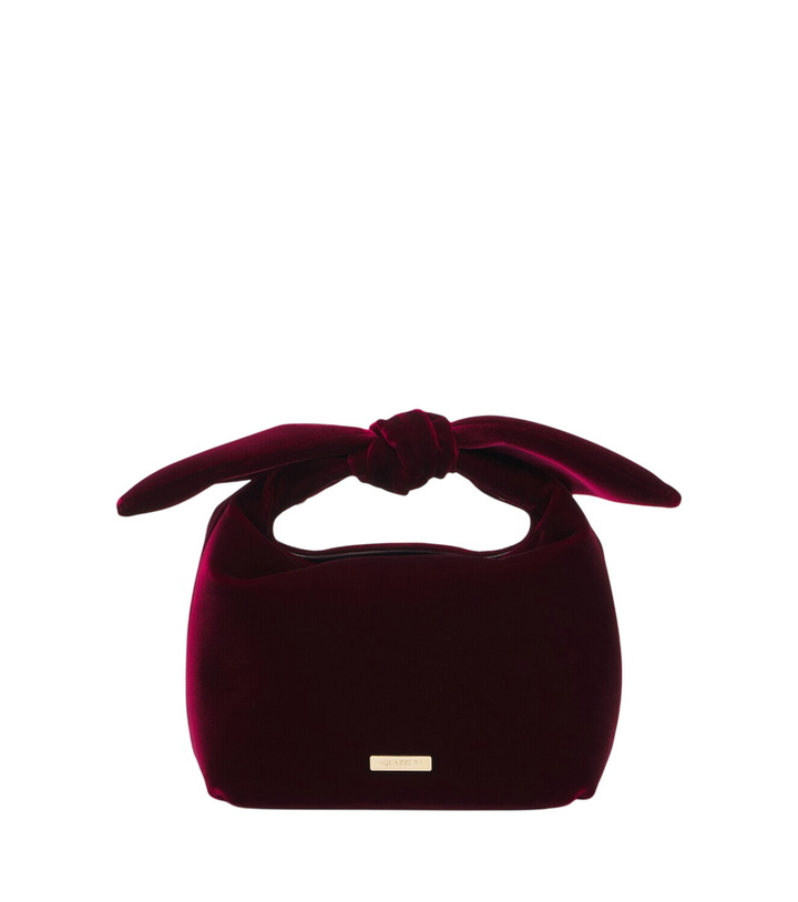 Photo: Aquazzura Bow Tie Mini velvet top-handle bag