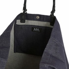 A.P.C. Men's x Topologie Shopping Tote in Indigo/Black 