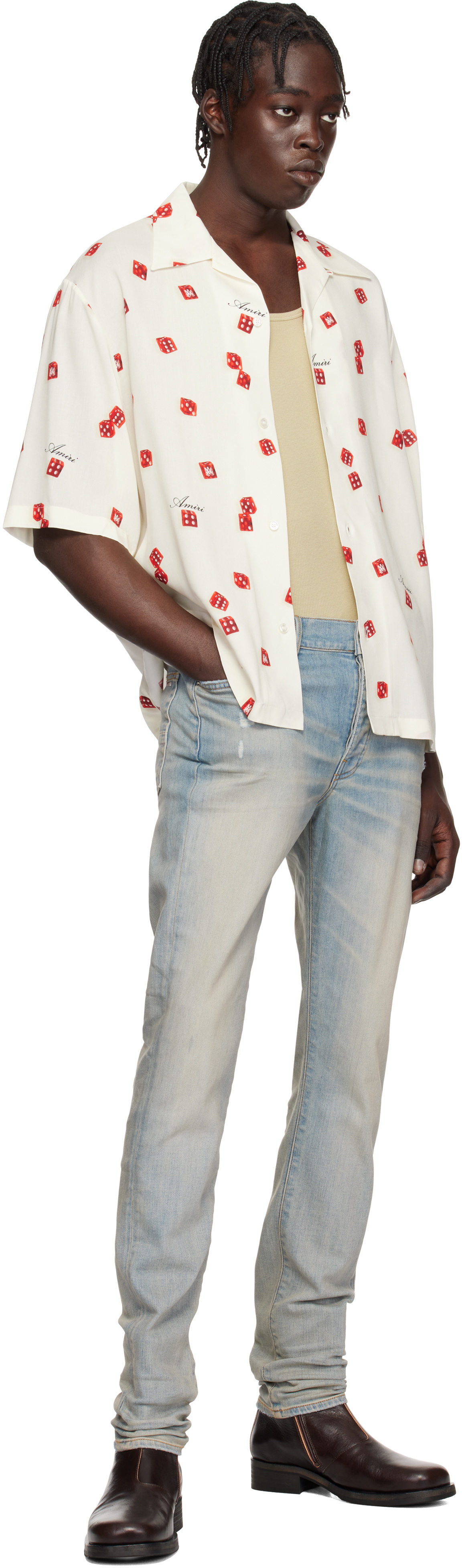 AMIRI Off-White 'Amiri Dice' Bowling Shirt