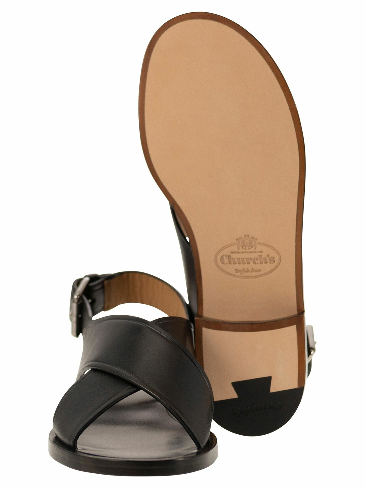 Church's Black Leather Rhonda Sandals Church's