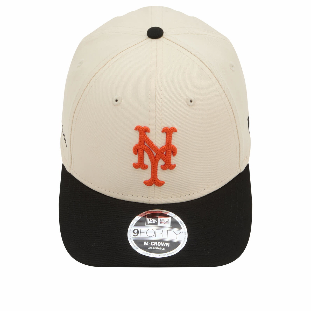 New Era New York Mets Side Script 9Forty Adjustable Cap in Black 