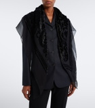 The Row Mitaf floral velvet devoré scarf