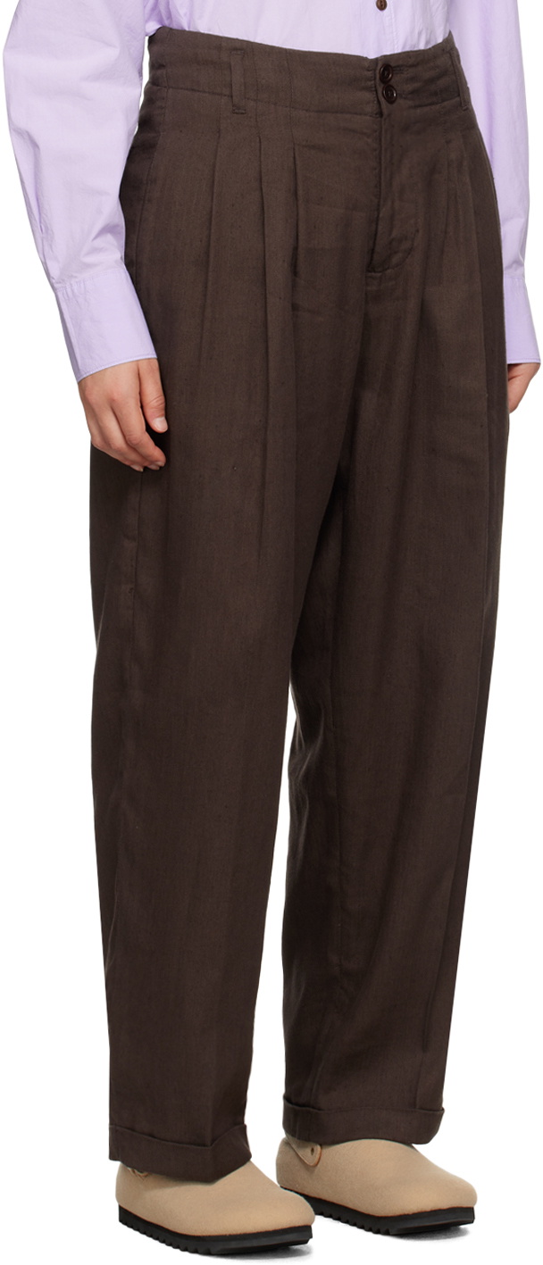 YMC Brown Keaton Trousers YMC