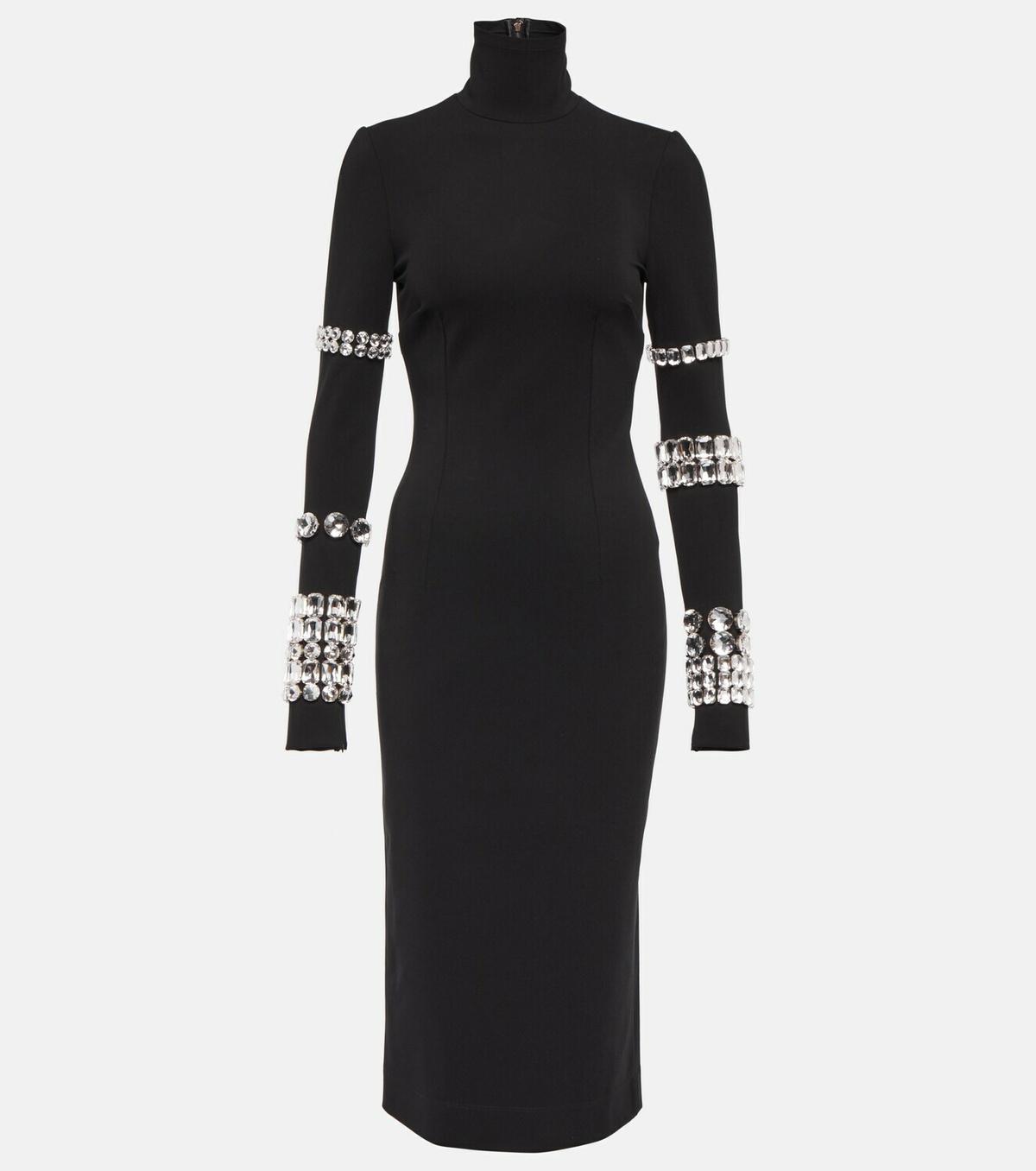 Dolce&Gabbana - x Kim embellished turtleneck midi dress
