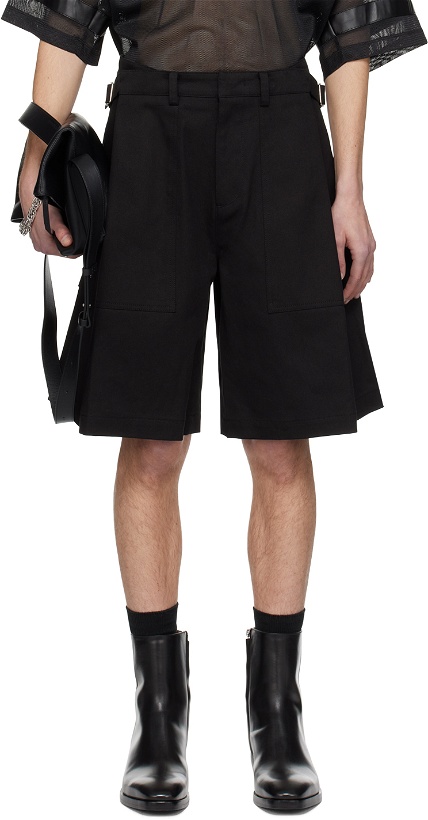 Photo: System Black Pleated Shorts