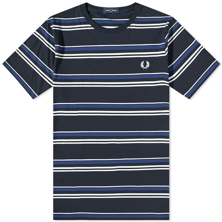 Photo: Fred Perry Authentic Men's Fine Stripe T-Shirt in Navy