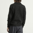 Auralee Men's Super Kid Mohair Polo in Ink Black