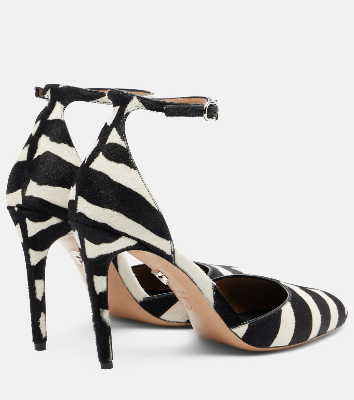Ferragamo Zebra-print calf hair pumps