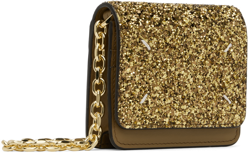 ★Maison Margiela★ GLITTER MICRO CHAIN WALLET Sliver / Gold Maison Margiela Gold Micro Glitter Chain Wallet Bag Maison