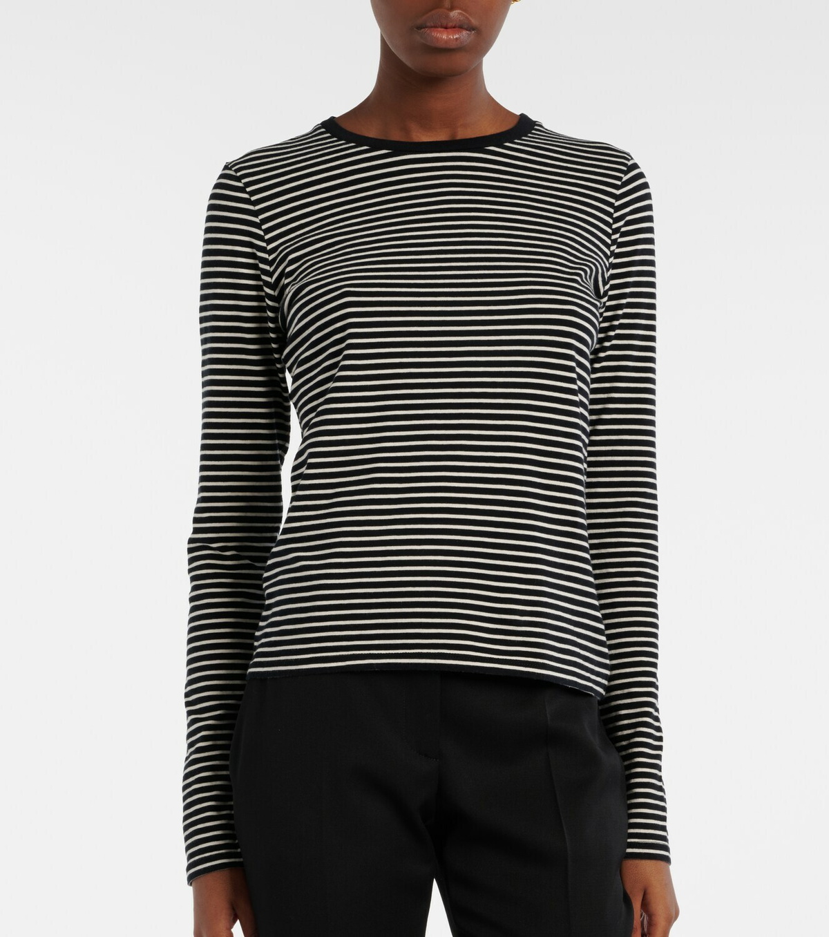 Nili Lotan Simone striped cotton jersey T-shirt
