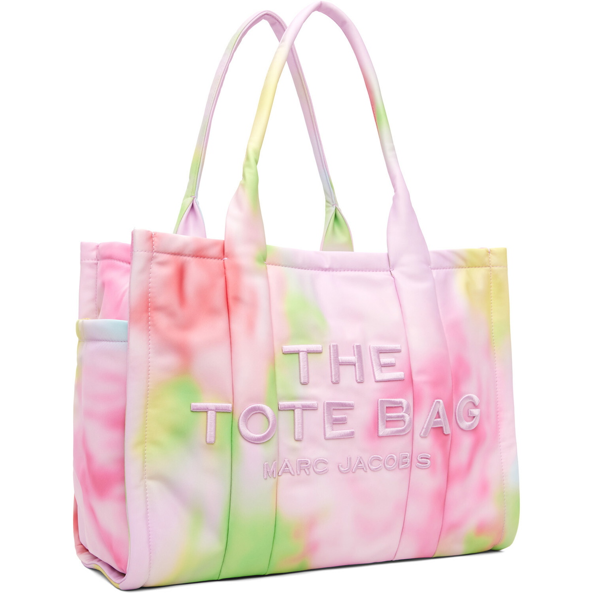Marc Jacobs Pink 'The Blurred Floral Large Puffy Nylon' Tote