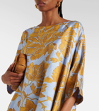 La DoubleJ Muumuu printed silk twill maxi dress