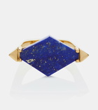 Aliita Deco Rombo 9kt gold ring with lapis lazuli