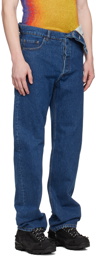 Y/Project Blue Classic Asymmetric Jeans