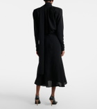 Mugler Crêpe midi dress
