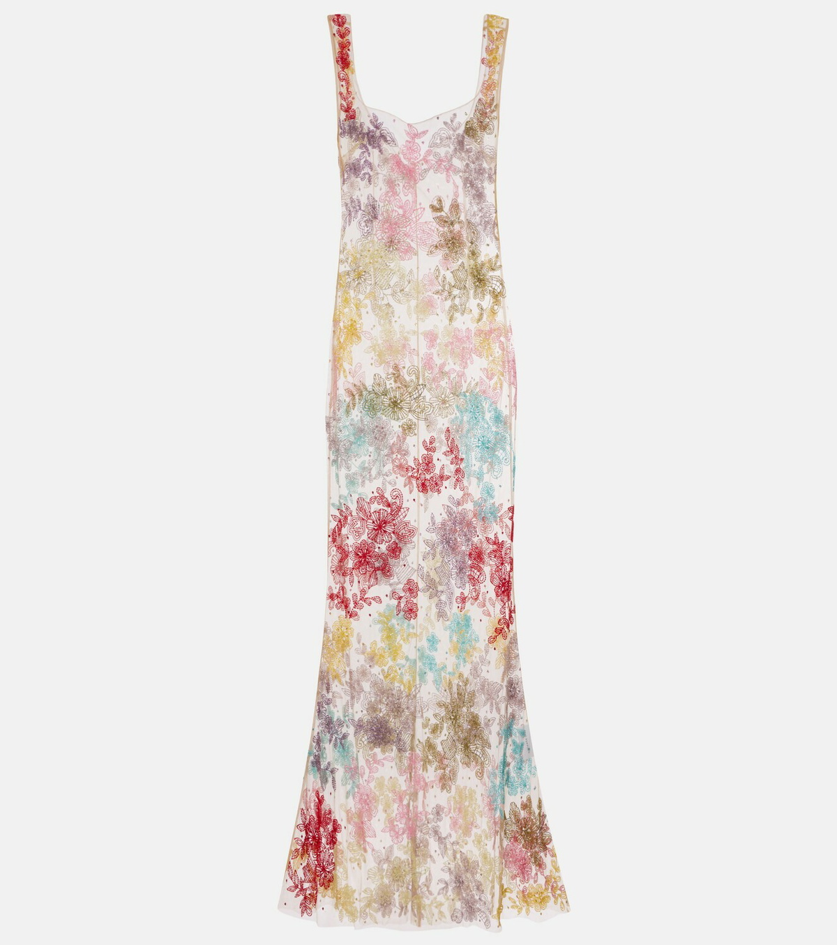 Clio Peppiatt Cora embellished sheer tulle gown