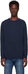 Sunspel Navy Crewneck Sweater