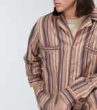 The Elder Statesman - Leisure Stripe cashmere-blend shirt