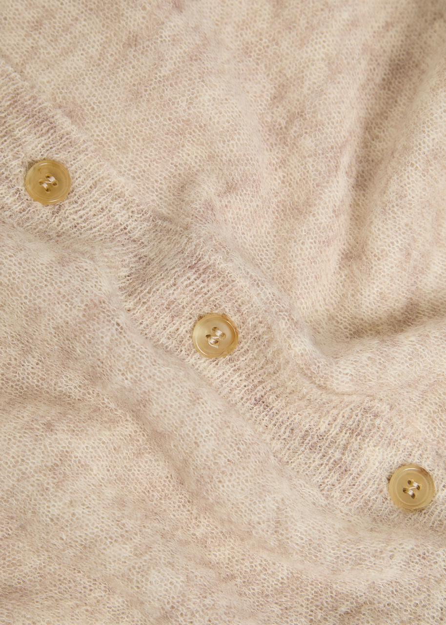 Haikure Cropped Alpaca-blend T-shirt Beige