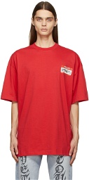VETEMENTS Red 'My Name Is' T-Shirt