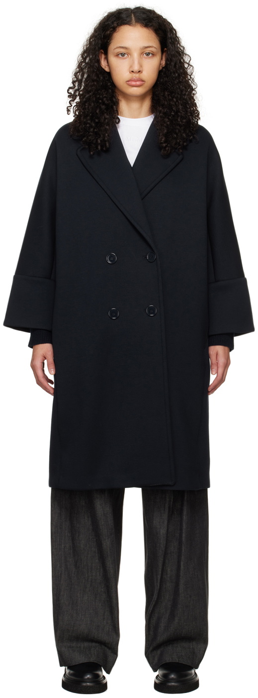 Max Mara Navy Epopea Coat Max Mara