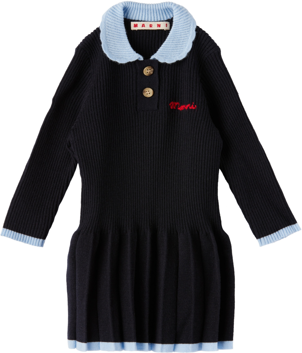 Marni Baby Navy Wool Dress