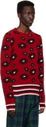 Molly Goddard Red Jacquard Sweater