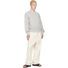 Merz b. Schwanen Gray Retro Fleece Raglan Cotton Sweatshirt