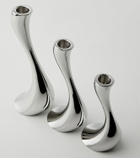 Georg Jensen Cobra set of 3 stainless steel candle holders by Constantin Wortmann