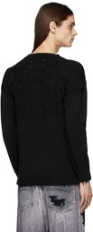 Maison Margiela Black Graphic Jacquard Knit Crewneck